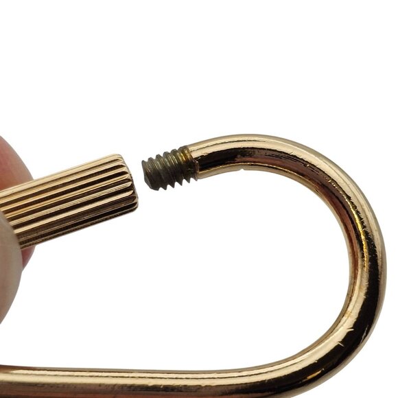 Foster Gold Tone Keychain "Clyde" Engraving In Original Box 3" Made in USA - Picture 16 of 16